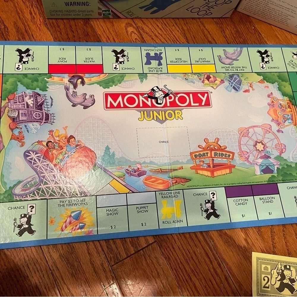 Monopoly Rollercoaster Junior Board Game by Hasbro 1999